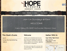 Tablet Screenshot of hopecrossingchurch.com